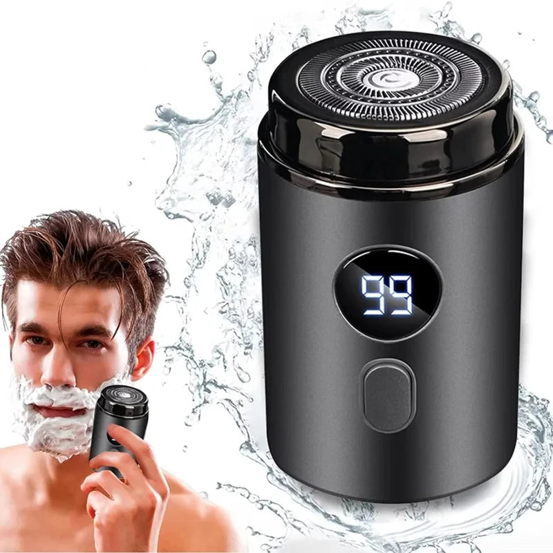 Men Electric Mini Shaver Rechargeable Type-c Charging Car Portable Led Digital Display Wet & Dry Shaver Men Women Home Razor