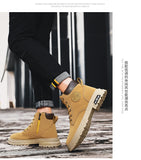 Ankle Boots Men Retro Work Shoes Autumn Winter Thick Bottom High Top Outdoor Boots Leather Waterproof High Quality Chelsea Boots