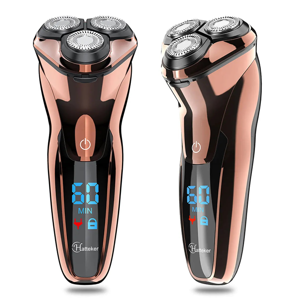 Hatteker Electric Shaver for Men Full Body Washable Rechargeable LCD Display Floating Beard Razor