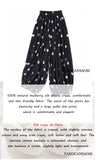 Modern Large Polka Dot 100% Natural Mulberry Silk Crepe De Chine Elastic Waist Women's Fashionable Cropped Lantern Pants