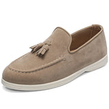 Fashion Men's Casual Shoes Suede Leather Men Classic British Style Tassels Loafers Moccasins Mens Outdoor Driving Flats