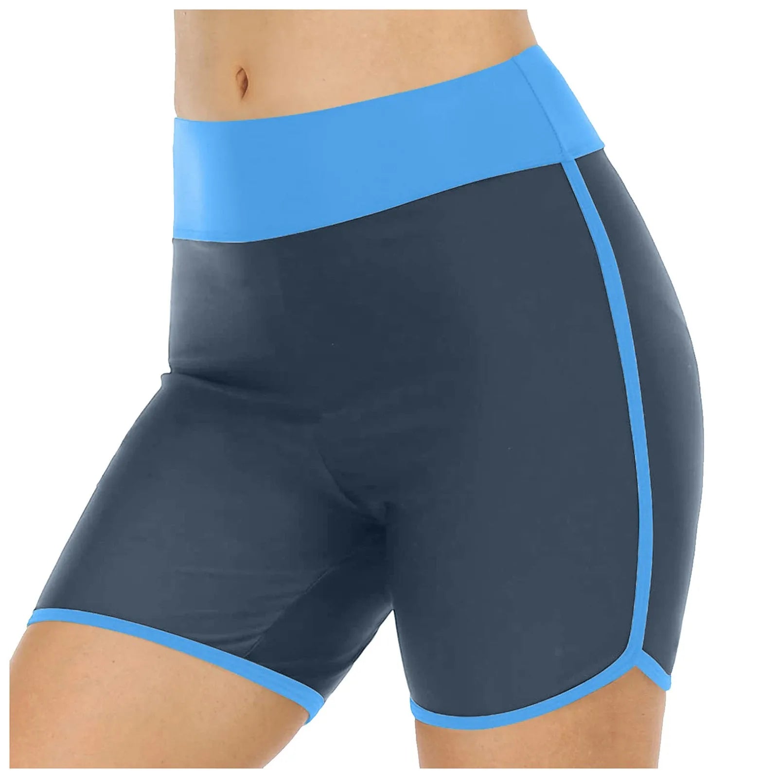 Womens High Stretchy Swim Bottoms Swimming Trunks Boyshorts Summer High Waist Bikini Bottom Bathing Suit Beach Swim Shorts