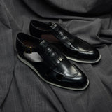 Classy Trending Mens Tassel Sandals Genuine Leather Buckle Strap Hollow Out Summer Casual Shoes for Men Comfortable Breathable