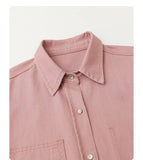 CHIC VEN Fashion Women Shirt Loose Casual Pink Long Sleeve Vintage Cotton Female Blouses Spring Summer 2026 Woman Jacket