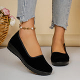 Women's Spring Comfortable and Durable Solid Color Versatile Lightweight Soft Bottom Casual Fashion One Step Sneakers