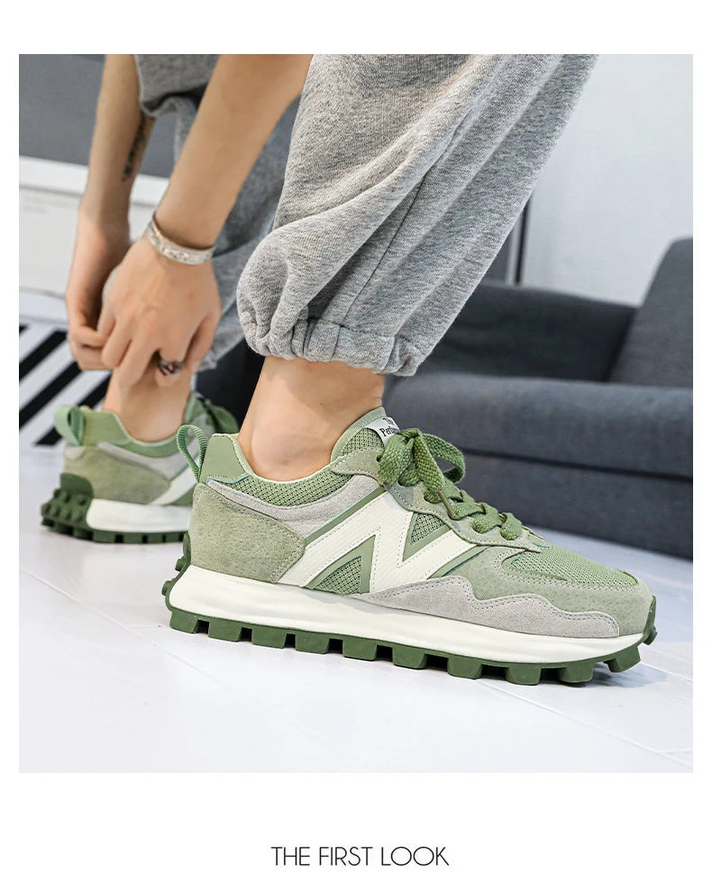 Men New Breathable Sneakers High-end Sport Balance Fashion Shoes for Men Trend Luxury Sneakers Women  Zapatos Altos Hombre