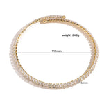 18K Gold Plated Brass Cubic Zirconia Necklace Ice Crystal Transparent Luxury Elegant Fashion Jewelry Gift For Women