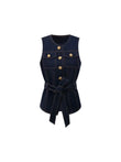2026 Spring/Summer New Dark Blue High-Waist Denim Shorts USA Y2K Women's Fashion Street Dance Gothic Casual Slim Shorts