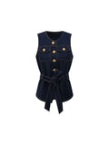 2026 Spring/Summer New Dark Blue High-Waist Denim Shorts USA Y2K Women's Fashion Street Dance Gothic Casual Slim Shorts