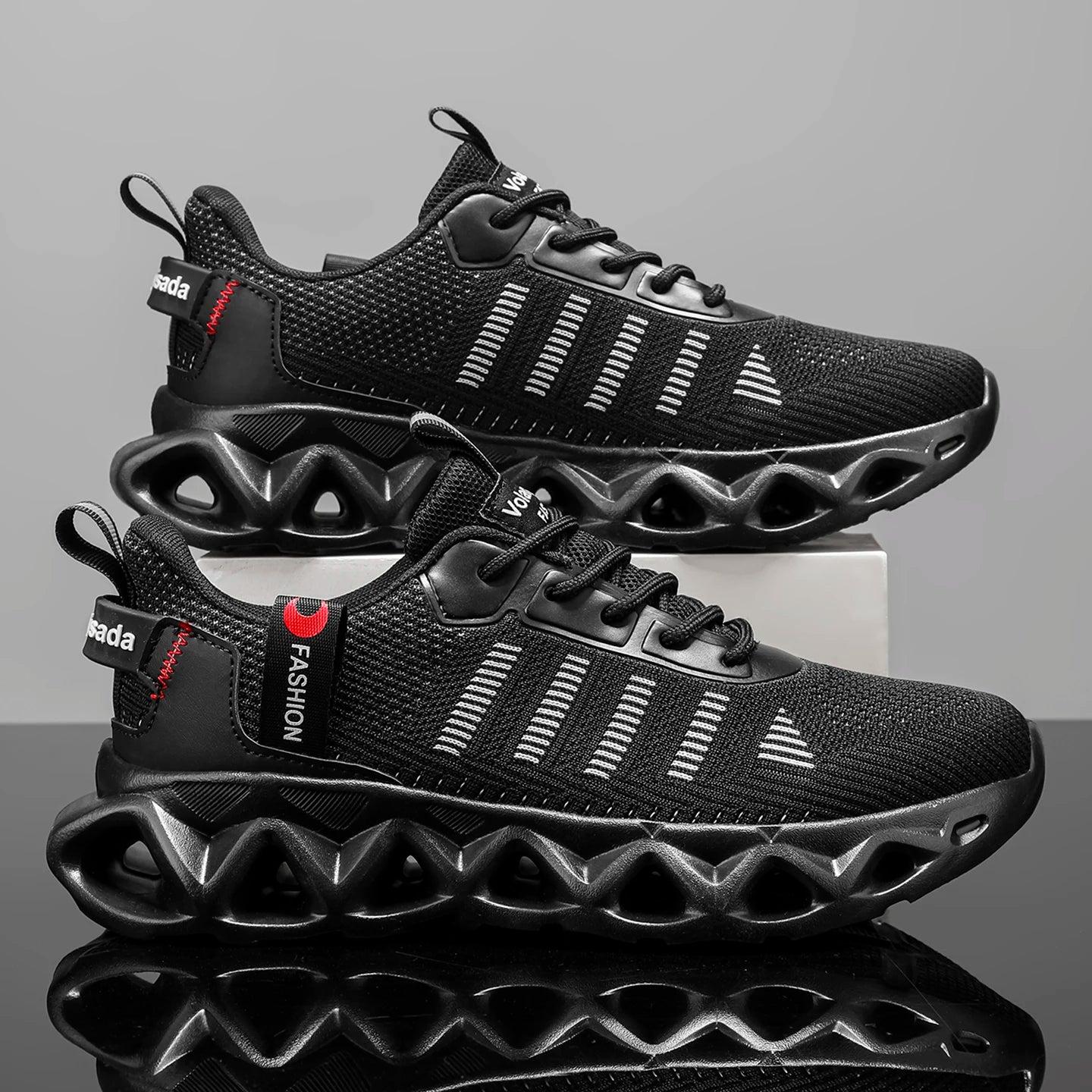 2026 New Unisex Striped Cut-out Sneakers, Breathable Mesh, Non-slip, Shock-absorbing Thick Sole, Stylish and Classic, Versatile for Fashion, Outdoor Jogging, Street Casual Sports Sneakers, Running Shoes