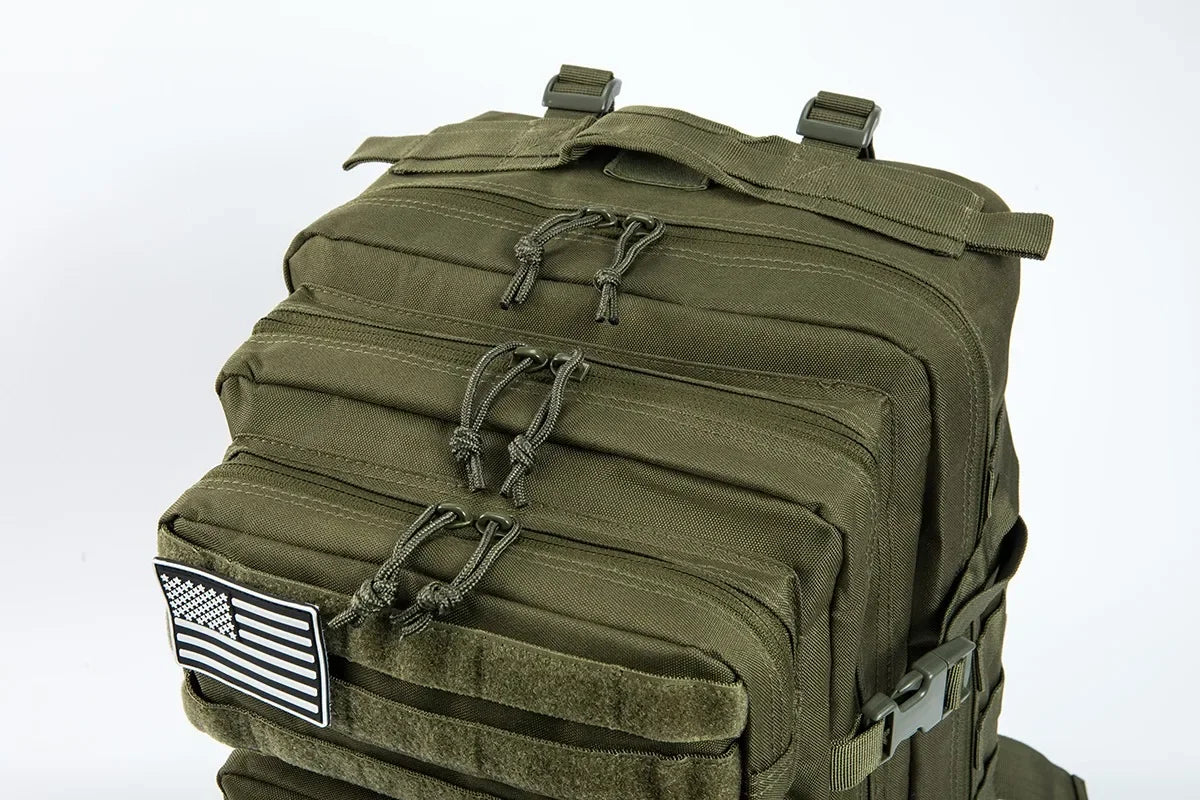 45L Tactical Travel Backpack Molle Large Capacity Multi Pocket Storage Bag Durable Wear Resistant Camping Hiking Trekking Bushcraft Daypack Heavy Duty Rucksack For Men Women Business Trips Mountain Climbing Daily Commute Lugg