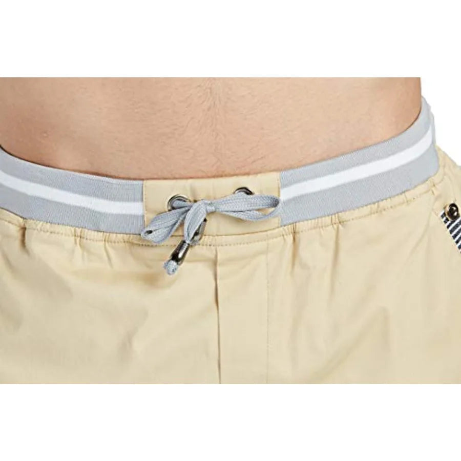 Men's Shorts Casual Classic Fit Drawstring Summer Beach Shorts with Elastic Waist and Pockets