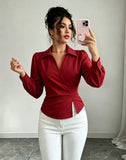 Fashion women Blouses and Shirts White Long Sleeve Blouse 2026 New Spring Autumn Basic Tops Chic Women's Shirt for Women office