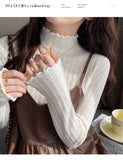 2026 Ruched Turtleneck Women Sweaters Autumn Winter Warm Pullover Slim Tops Knitted Sweater Jumper Soft Pull Female