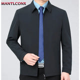 Solid Color Turn-down Collar Men's Jacket Loose Cardigan Spring Jacket for Men Business Work Male Clothing Casual Coats Male 3XL