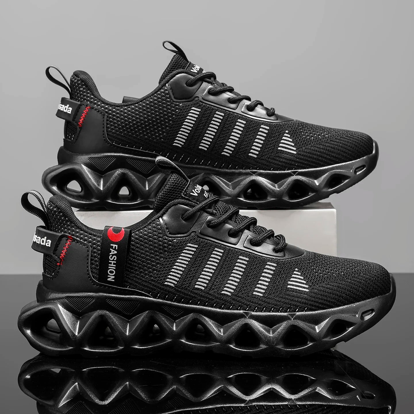 2026 New Unisex Striped Cut-out Sneakers, Breathable Mesh, Non-slip, Shock-absorbing Thick Sole, Stylish and Classic, Versatile for Fashion, Outdoor Jogging, Street Casual Sports Sneakers, Running Shoes
