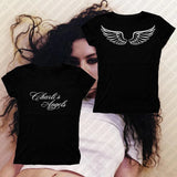2000s Tops Aesthetic Y2k Style Vintage Short Sleeve Gothic Harajuku Print Punk Women's Streetwear Emo Girls Baby Tees T shirts