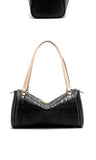 C-H Women's Boston Bag Autumn Winter New Collection Letter Design Texture Shoulder Bags
