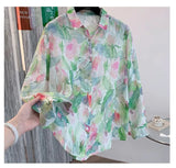 THHONE New Fashion Autumn Blouse Woman Cotton Loose Print Blusa Mujer Camisas Long Sleeve Casual Korean Elegant Women's Clothing