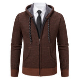 Men's Knitted Cardigan Jacket Vintage Winter Sweater Coat Casual Turndown Collar Fleece Jackets Fashion Mens Autumn Outwear