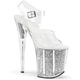 Rncksi 2025 Fashion Sexy Pole dancing Summer 20cm PVC Women Sandals Thin High Heels Sandals Slip-On Size 35-42