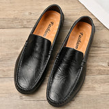Hot-selling Men's Casual Shoes PU Leather Male Loafers New Arrival Moccasins Light Comfortable Man Driving Wedding Flats Slip-On