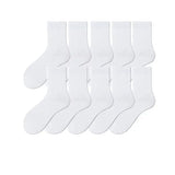 10-40Pairs Woman Men'S Classic Formal Mid-Calf Socks 100% Breathable Cotton Solid Black White Perfect For Business Casual Wear