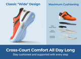 FitVille Men'S Wide Pickleball & All Court Tennis Shoes Lightweight Slip-Resistant Athletic Sneakers With Arch Support For Plantar Fasciitis Men'S Shoes Casual Sneakers Autumn Gym Clothes