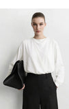 Amii 2026 Autumn Women Blouse Reversible V Neck Wrap Cowl Neck Long Sleeve Chiffon Blouses Woman Loose Casual Shirts 12643013