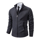 Men's Knitted Cardigan Jacket Vintage Winter Sweater Coat Casual Turndown Collar Fleece Jackets Fashion Mens Autumn Outwear
