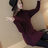 Spring Autumn Winter New Turtleneck Sweater Women's Jumper Medium Long Wool Knit Top Pullover Bottoming Sweaters Pulls Femmes