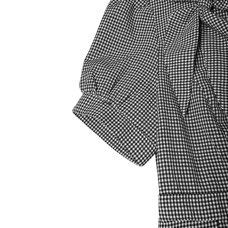 Women Summer Plaid Dress ZANZEA Elegant O Neck Short Sleeve Work Midi Sundress Woman Stylish A Line Holiday Robe Loose Dresses