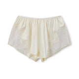Summer Women Satin Lounge Shorts Lace Trim Elastic Shorts for Daily Casual Loose Short Pants