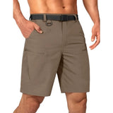 Mens Cargo Hiking Shorts Water Resistant Quick Dry Lightweight Breathable Tactical Shorts with Nylon Belt