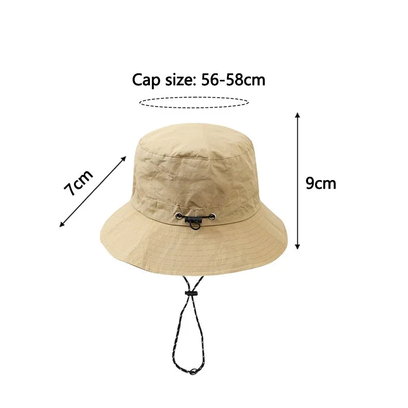 Quick Drying Fisherman Caps Women Men Outdoor Sun Anti-UV Protection Panama Hats Waterproof Camping Foldable Bob Bucket Sunhats