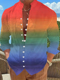 New Men's Fashion Long Sleeve Shirt Ethnic Wind Fashion Casual Street Outdoor Shirt Linen Shirt Top