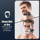 Solimpia Smart Shaver Portable Electric Beard Razor Men's Multi-Function Digital Display Washable Intelligent Beard Trimmer