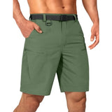 Mens Cargo Hiking Shorts Water Resistant Quick Dry Lightweight Breathable Tactical Shorts with Nylon Belt