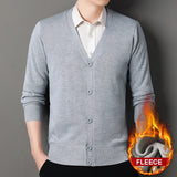 Men's Smart Casual Cardigan V-neck Sweater Men's Autumn Winter Clothes Button Knit Cardigans Mens Knitting Sweaters Outwear