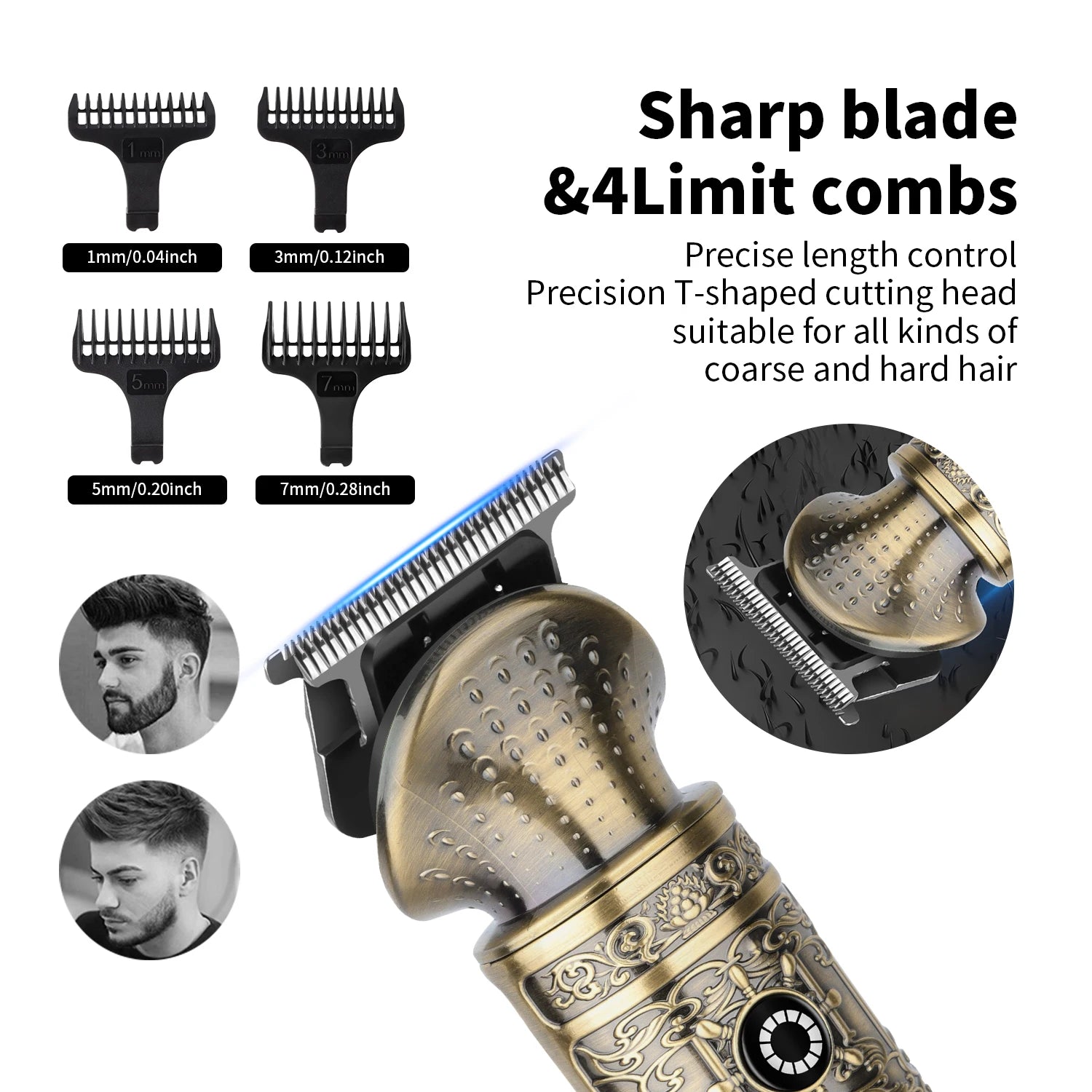 HIENA Beard Trimmer for Men Electric Razor Shaver Cordless Hair Clipper Shaving Kit for Mustache Body Nose Ear Hair Cordless