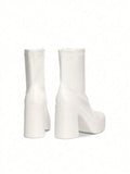Women's Chunky Platform Ankle Boot High Block Heels Square Toe Lightweight Comfort Party Dress Booties Shoes For Women sx2308109273973634