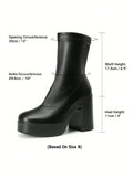 Women's Chunky Platform Ankle Boot High Block Heels Square Toe Lightweight Comfort Party Dress Booties Shoes For Women sx2308109273973634
