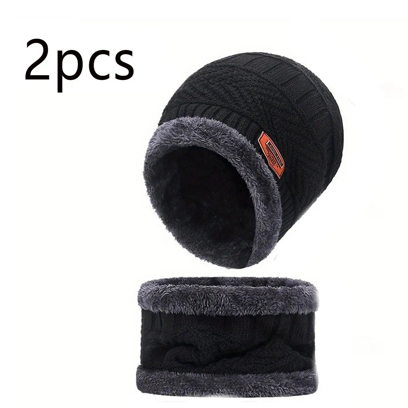 Winter Hat for Men Women Beanie Hats Scarf Glove Earmuff Set Thick Warm Slouchy Beanies Hat for Boy Girl Cap