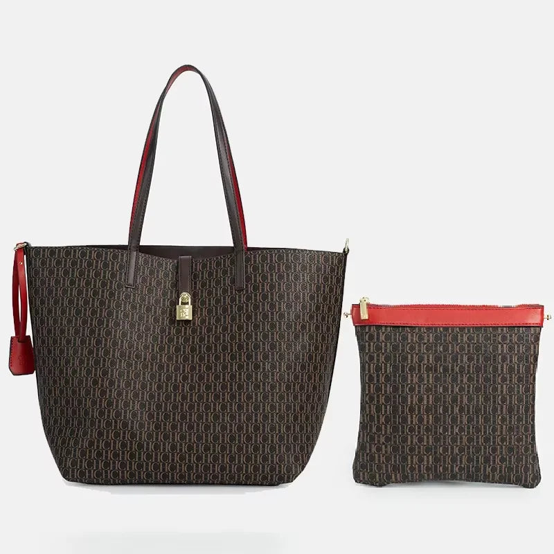 CH Elegant Light Luxury Practical With Bags Pure Color Simple Large Capacity Casual Resistant Brand Women's Bag Shoulder Bag