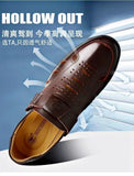 Men Genuine Leather Sandals Summer Breathable Casual Shoes for Man Slip on Clogs Outdoor Non Slip Hand Made Sandalias
