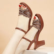 Women Sandals Fish Mouth Summer Women's Mesh Comfortable Shoes Elegant Heel Casual Ankle Buckle High Heel Platform Sandalias