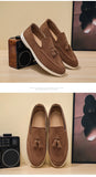 Fashion Men's Casual Shoes Suede Leather Men Classic British Style Tassels Loafers Moccasins Mens Outdoor Driving Flats