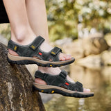 Mens Sandals Soft Non Slip Soles Outdoor Water Hiking Shoes Mesh Quick Drying Breathable Casual Walking Summer Sandals Man