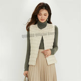 Women Sleeveless Puffer Vest Women's Ultra Light Down Vest Women Two Ways Waistcoat Portable Warm Sleeveless Winter Liner