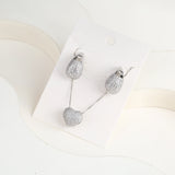 Light Luxury Sparkling Zircon Comma Jewelry Set Simple Teardrop Heart Necklace Earrings Classic for Woman New Fashion Jewelry